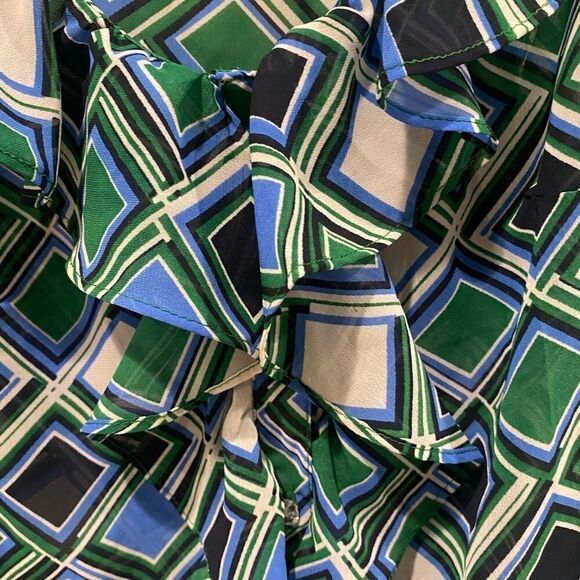 Banana Republic blue and green top! Perfect condition! - Picture 2 of 4